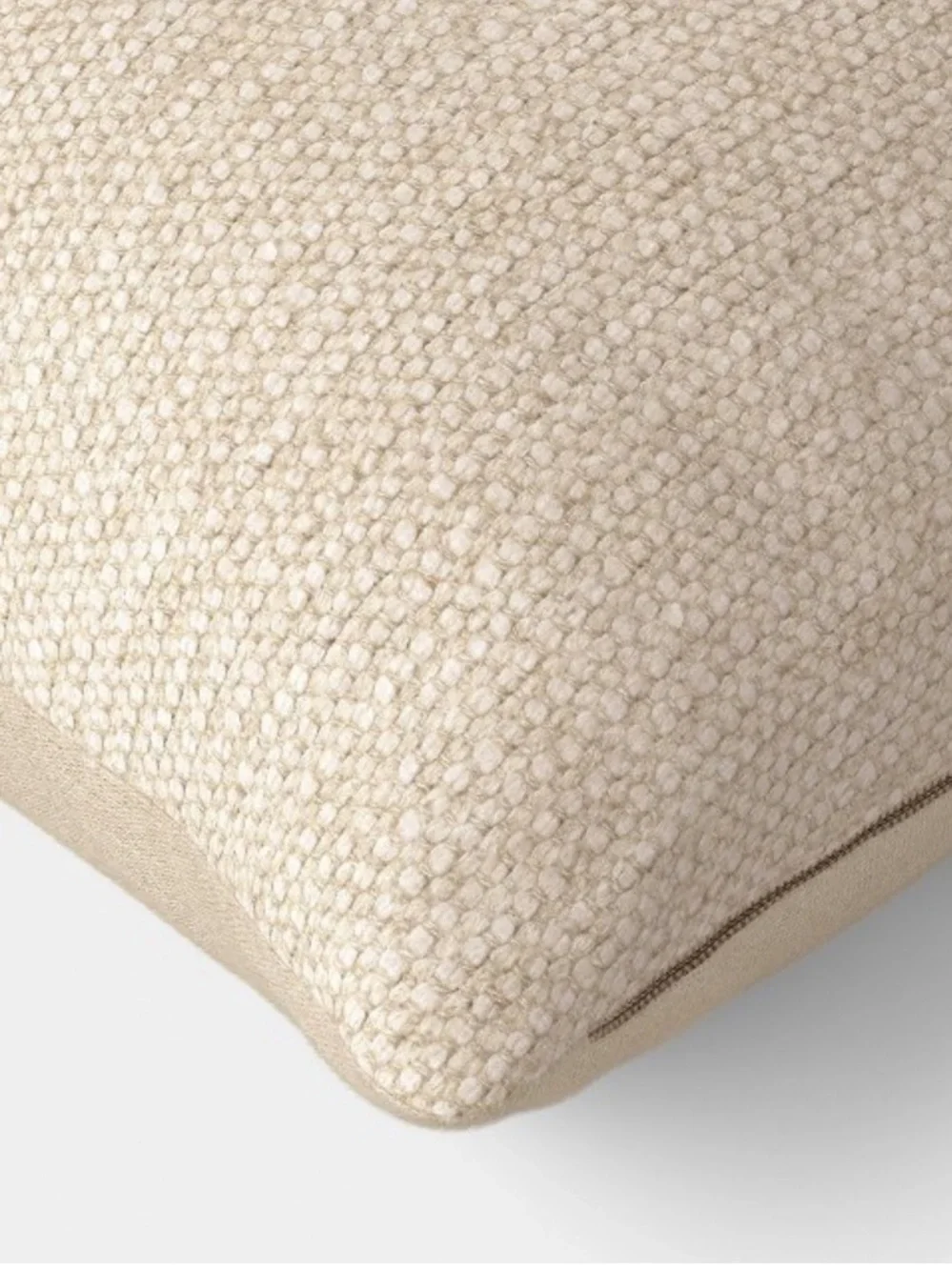 THRESHOLD NWT Square Chunky Linen Pillow with Exposed Zipper Sour Cream